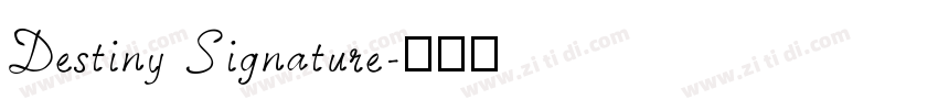 Destiny Signature字体转换